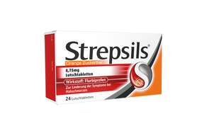 Strepsils Lutschtabletten Orange Zuckerfrei, 24 Stück, A-Nr.: 4209174 - 01