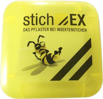 Sie sehen eine Packung Stich EX Pflaster bei Insektenstichen, 5 Stück, Produktbild: 01 Stich EX Pflaster bei Insektenstichen, 5 Stück, A-Nr.: 4491785 - 01