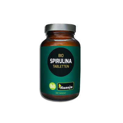 Sie sehen eine Packung Hanoju Spirulina Tabletten Bio, 300 Stück, Produktbild: 01 Hanoju Spirulina Tabletten Bio, 300 Stück, A-Nr.: 4256110 - 01
