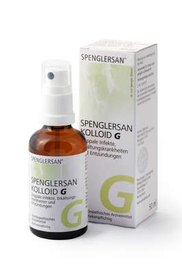 Sie sehen eine Packung Spenglersan Kolloid G, 50 Milliliter, Produktbild: 01 Spenglersan Kolloid G, 50 Milliliter, A-Nr.: 2665873 - 01