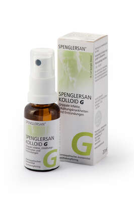 Sie sehen eine Packung Spenglersan Kolloid G, 20 Milliliter, Produktbild: 01 Spenglersan Kolloid G, 20 Milliliter, A-Nr.: 1136865 - 01