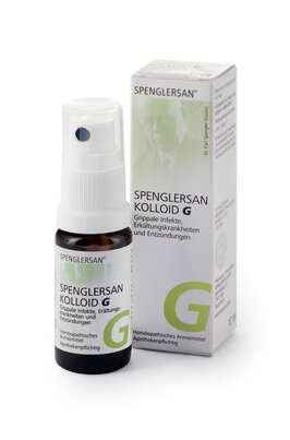 Sie sehen eine Packung Spenglersan Kolloid G, 10 Milliliter, Produktbild: 01 Spenglersan Kolloid G, 10 Milliliter, A-Nr.: 1136859 - 01