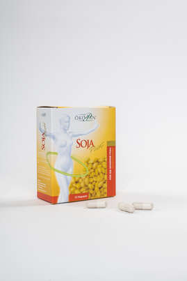 Sie sehen eine Packung Soja Plus Kapseln Ökopan, 60 Stück, Produktbild: 01 Soja Plus Kapseln Ökopan, 60 Stück, A-Nr.: 3049159 - 01