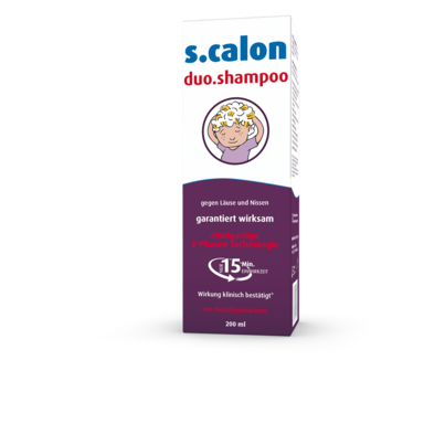 Sie sehen eine Packung s.calon DUO Shampoo mit Nissenkamm, 200 Milliliter, Produktbild: 01 s.calon DUO Shampoo mit Nissenkamm, 200 Milliliter, A-Nr.: 4613001 - 01