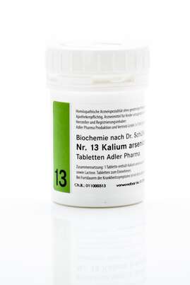 Sie sehen eine Packung Schüßler Salz Adler Nr. 13 D12 Tabletten, 100 Gramm, Produktbild: 01 Schüßler Salz Adler Nr. 13 D12 Tabletten, 100 Gramm, A-Nr.: 2263057 - 01