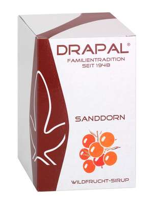 Sie sehen eine Packung DRAPAL® Sanddorn Wildfruchtsirup Glas mit Faltschachtel, 450 Gramm, Produktbild: 02 DRAPAL® Sanddorn Wildfruchtsirup Glas mit Faltschachtel, 450 Gramm, A-Nr.: 5008495 - 02