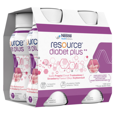 Sie sehen eine Packung Resource® Diabet Plus, 4 Stück, Produktbild: 03 Resource® Diabet Plus, 4 Stück, A-Nr.: 4383765 - 03