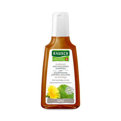 Sie sehen eine Packung RAUSCH Huflattich ANTI-SCHUPPEN SHAMPOO, 200 Milliliter, Produktbild: 01 RAUSCH Huflattich ANTI-SCHUPPEN SHAMPOO, 200 Milliliter, A-Nr.: 2155818 - 01