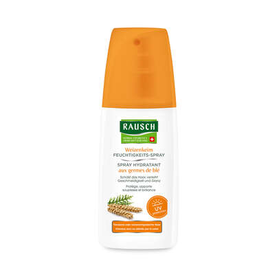 Sie sehen eine Packung RAUSCH Weizenkeim FEUCHTIGKEITS-SPRAY, 100 Milliliter, Produktbild: 01 RAUSCH Weizenkeim FEUCHTIGKEITS-SPRAY, 100 Milliliter, A-Nr.: 4198588 - 01