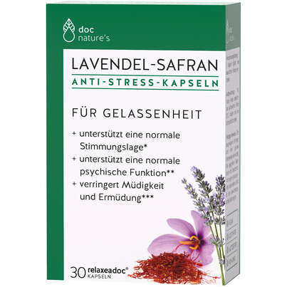 doc nature’s LAVENDEL-SAFRAN ANTI-STRESS KAPSELN, 30 Stück, A-Nr.: 4604545 - 01