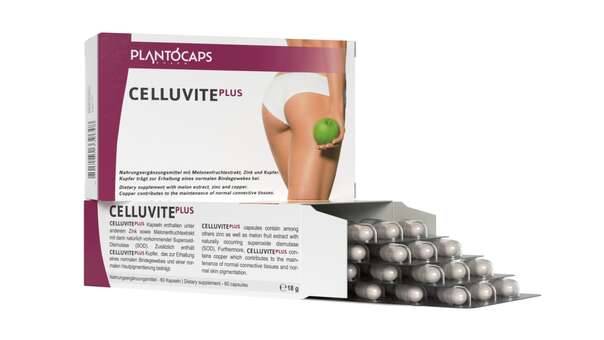 Sie sehen eine Packung plantoCAPS CELLUVITE PLUS Kapseln, 60 Stück, Produktbild: 03 plantoCAPS CELLUVITE PLUS Kapseln, 60 Stück, A-Nr.: 4294116 - 03