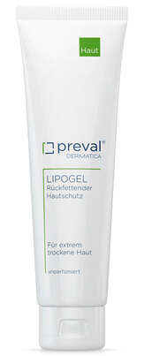Sie sehen eine Packung preval LIPOGEL Hautschutz, 100 Gramm, Produktbild: 01 preval LIPOGEL Hautschutz, 100 Gramm, A-Nr.: 1232882 - 01