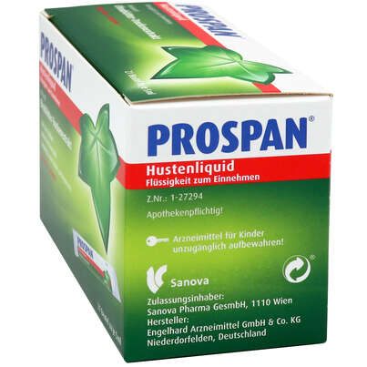 Sie sehen eine Packung Prospan® Hustenliquid im Portionsbeutel, 21 Stück, Produktbild: 03 Prospan® Hustenliquid im Portionsbeutel, 21 Stück, A-Nr.: 3521509 - 03