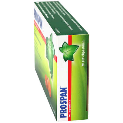 Sie sehen eine Packung Prospan® Hustenpastillen, 20 Stück, Produktbild: 03 Prospan® Hustenpastillen, 20 Stück, A-Nr.: 3777982 - 03
