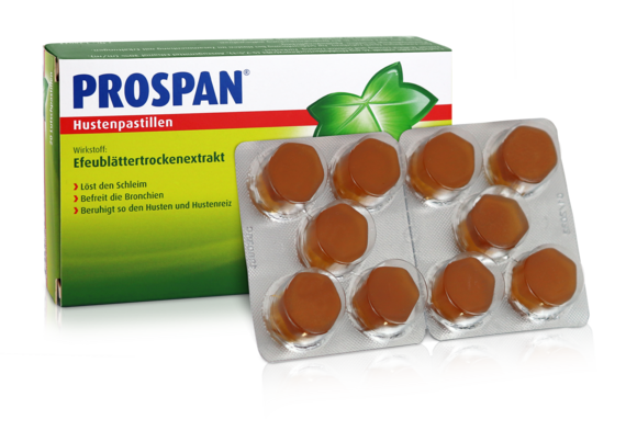 Sie sehen eine Packung Prospan® Hustenpastillen, 20 Stück, Produktbild: 07 Prospan® Hustenpastillen, 20 Stück, A-Nr.: 3777982 - 07