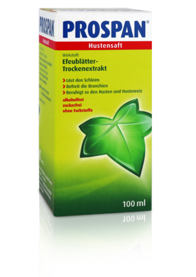 Sie sehen eine Packung Prospan® Hustensaft, 100 Milliliter, Produktbild: 02 Prospan® Hustensaft, 100 Milliliter, A-Nr.: 1321663 - 02