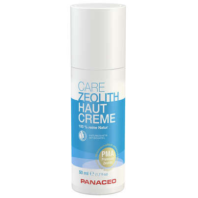 Sie sehen eine Packung PANACEO CARE Zeolith-Hautcreme, 50 Milliliter, Produktbild: 01 PANACEO CARE Zeolith-Hautcreme, 50 Milliliter, A-Nr.: 4396897 - 01