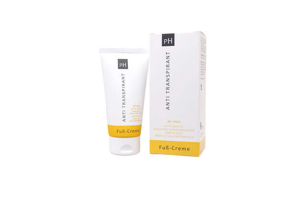 Sie sehen eine Packung pH ANTI TRANSPIRANT Fuß-Creme, 50 Milliliter, Produktbild: 01 pH ANTI TRANSPIRANT Fuß-Creme, 50 Milliliter, A-Nr.: 4550602 - 01