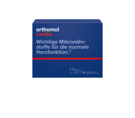 Sie sehen eine Packung Orthomol Cardio, 30 Stück, Produktbild: 01 Orthomol Cardio, 30 Stück, A-Nr.: 3170949 - 01