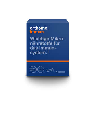 Sie sehen eine Packung Orthomol Immun Direkt Ora, 7 Stück, Produktbild: 01 Orthomol Immun Direkt Ora, 7 Stück, A-Nr.: 4164721 - 01