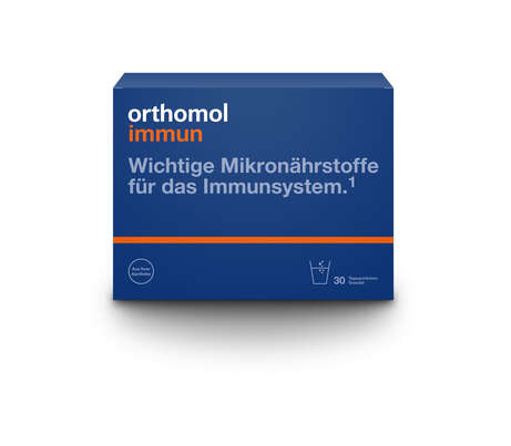 Sie sehen eine Packung Orthomol Immun Gran, 30 Stück, Produktbild: 01 Orthomol Immun Gran, 30 Stück, A-Nr.: 2387291 - 01