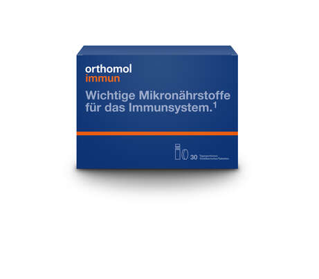 Sie sehen eine Packung Orthomol Immun Trinkfl, 30 Stück, Produktbild: 01 Orthomol Immun Trinkfl, 30 Stück, A-Nr.: 3143562 - 01