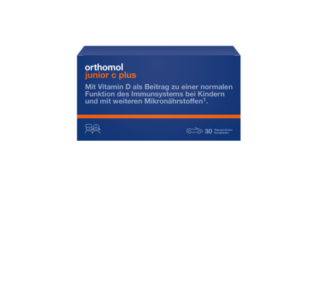 Sie sehen eine Packung Orthomol Junior C Plus Ktbl, 30 Stück, Produktbild: 01 Orthomol Junior C Plus Ktbl, 30 Stück, A-Nr.: 2413574 - 01