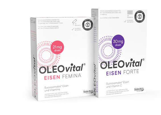 Sie sehen eine Packung OLEOvital® Eisen Femina, 30 Stück, Produktbild: 03 OLEOvital® Eisen Femina, 30 Stück, A-Nr.: 4540242 - 03