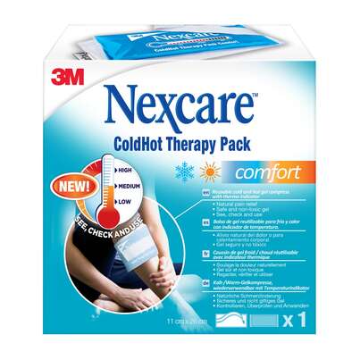 Sie sehen eine Packung Nexcare™ ColdHot Therapy Pack Comfort Thermoindicator, 26cm x 11 cm, 1 Stück, Produktbild: 01 Nexcare™ ColdHot Therapy Pack Comfort Thermoindicator, 26cm x 11 cm, 1 Stück, A-Nr.: 5205215 - 01