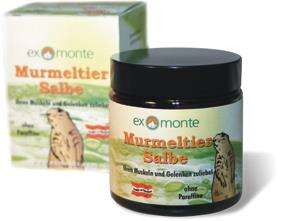 Sie sehen eine Packung Exmonte Murmeltiersalbe 100ml, 100 Milliliter, Produktbild: 02 Exmonte Murmeltiersalbe 100ml, 100 Milliliter, A-Nr.: 3594394 - 02