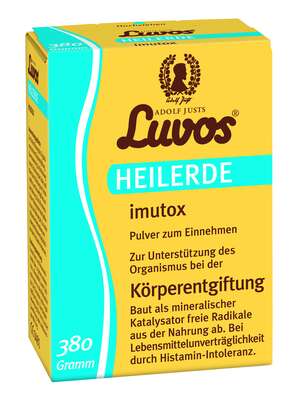 Sie sehen eine Packung Luvos Heilerde imutox 380 g Pulver, 380 Gramm, Produktbild: 01 Luvos Heilerde imutox 380 g Pulver, 380 Gramm, A-Nr.: 4773957 - 01