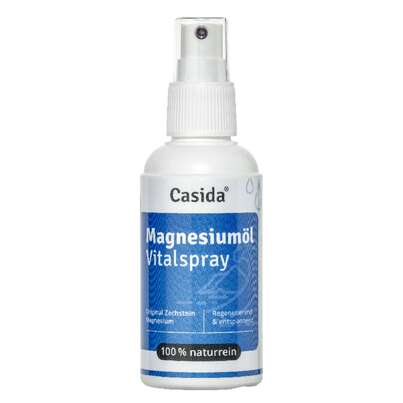 Sie sehen eine Packung Magnesiumöl Vitalspray, 100 Milliliter, Produktbild: 01 Magnesiumöl Vitalspray, 100 Milliliter, A-Nr.: 4346534 - 01