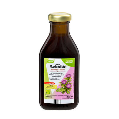 Sie sehen eine Packung Alepa® Mariendistel Bio-Leber-Tonikum, 250 Milliliter, Produktbild: 03 Alepa® Mariendistel Bio-Leber-Tonikum, 250 Milliliter, A-Nr.: 4321652 - 03