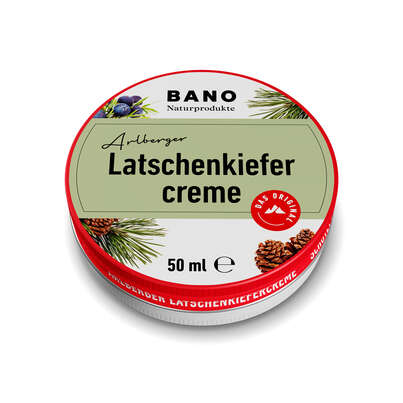 Sie sehen eine Packung Arlberger Latschenkiefercreme, 50 Milliliter, Produktbild: 01 Arlberger Latschenkiefercreme, 50 Milliliter, A-Nr.: 0887687 - 01