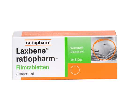 Sie sehen eine Packung Laxbene® Filmtabletten, 100 Stück, Produktbild: 01 Laxbene® Filmtabletten, 100 Stück, A-Nr.: 2432100 - 01