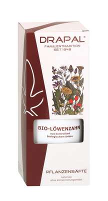 Sie sehen eine Packung DRAPAL® Löwenzahn bio Pflanzensaft, 200 Milliliter, Produktbild: 03 DRAPAL® Löwenzahn bio Pflanzensaft, 200 Milliliter, A-Nr.: 5008383 - 03