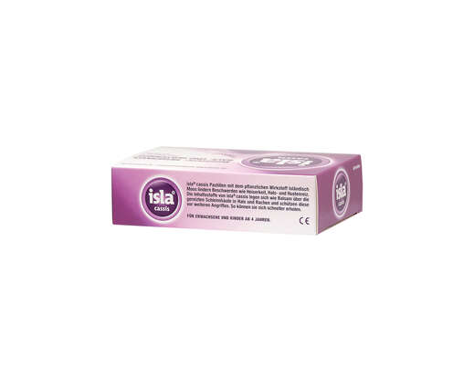 Sie sehen eine Packung Isla Cassis Halspastillen 60 Stück, 60 Stück, Produktbild: 02 Isla Cassis Halspastillen 60 Stück, 60 Stück, A-Nr.: 3061338 - 02