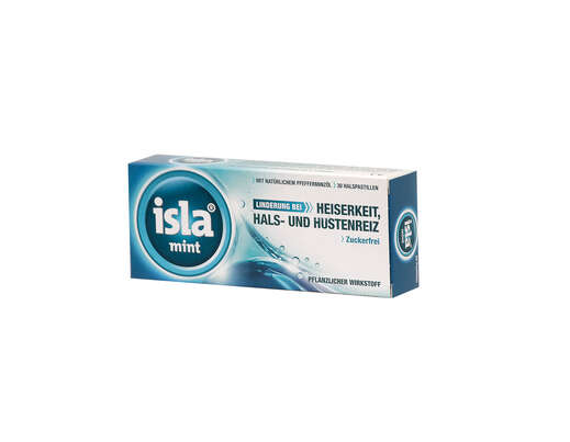 Sie sehen eine Packung Isla Mint Halspastillen 30 Stück, 30 Stück, Produktbild: 01 Isla Mint Halspastillen 30 Stück, 30 Stück, A-Nr.: 2694900 - 01