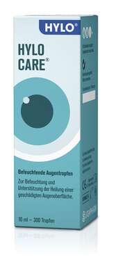 Sie sehen eine Packung Hylo-Care Augentropfen, 10 Milliliter, Produktbild: 03 Hylo-Care Augentropfen, 10 Milliliter, A-Nr.: 4113706 - 03