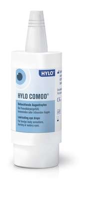 Sie sehen eine Packung Hylo-Comod Augentropfen 10ml, 10 Milliliter, Produktbild: 03 Hylo-Comod Augentropfen 10ml, 10 Milliliter, A-Nr.: 4113712 - 03