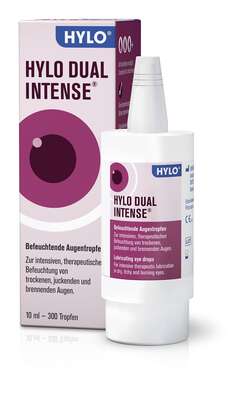 Sie sehen eine Packung Hylo Dual Intense, Produktbild: 02 Hylo Dual Intense, A-Nr.: 5222018 - 02