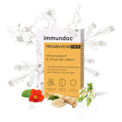 Sie sehen eine Packung immundoc® PROABWEHR FORTE, 30 Stück, Produktbild: 03 immundoc® PROABWEHR FORTE, 30 Stück, A-Nr.: 4746653 - 03