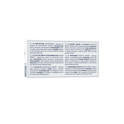 Sie sehen eine Packung GLYCERINZÄPFCHEN RÖSCH 3g 10 Stk., 10 Stück, Produktbild: 02 GLYCERINZÄPFCHEN RÖSCH 3g 10 Stk., 10 Stück, A-Nr.: 1304618 - 02