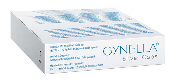 Sie sehen eine Packung GYNELLA SILVER CAPS VAG.KPS, 10 Stück, Produktbild: 03 GYNELLA SILVER CAPS VAG.KPS, 10 Stück, A-Nr.: 4828718 - 03