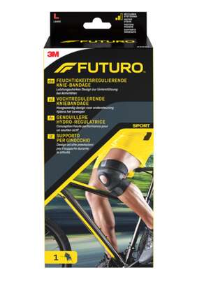 Sie sehen eine Packung FUTURO™ Feuchtigkeitsregulierende Knie-Bandage, 1 Stück, Produktbild: 01 FUTURO™ Feuchtigkeitsregulierende Knie-Bandage, 1 Stück, A-Nr.: 3046161 - 01