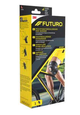Sie sehen eine Packung FUTURO™ Feuchtigkeitsregulierende Knie-Bandage, 1 Stück, Produktbild: 02 FUTURO™ Feuchtigkeitsregulierende Knie-Bandage, 1 Stück, A-Nr.: 3046161 - 02
