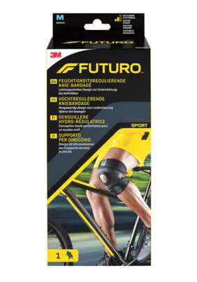 Sie sehen eine Packung FUTURO™ Feuchtigkeitsregulierende Knie-Bandage, 1 Stück, Produktbild: 01 FUTURO™ Feuchtigkeitsregulierende Knie-Bandage, 1 Stück, A-Nr.: 3046155 - 01