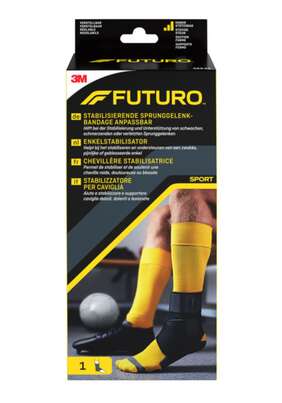 Sie sehen eine Packung FUTURO™ Stabilisierende Sprunggelenk-Bandage anpassbar, 1 Stück, Produktbild: 01 FUTURO™ Stabilisierende Sprunggelenk-Bandage anpassbar, 1 Stück, A-Nr.: 3041896 - 01