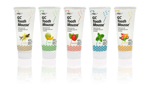 Sie sehen eine Packung GC Tooth Mousse Erdbeere, Produktbild: 01 GC Tooth Mousse Erdbeere, A-Nr.: 4879561 - 01
