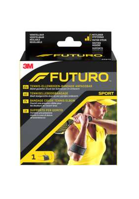 Sie sehen eine Packung FUTURO™ Tennis-Ellenbogen-Bandage anpassbar, 1 Stück, Produktbild: 01 FUTURO™ Tennis-Ellenbogen-Bandage anpassbar, 1 Stück, A-Nr.: 3041867 - 01
